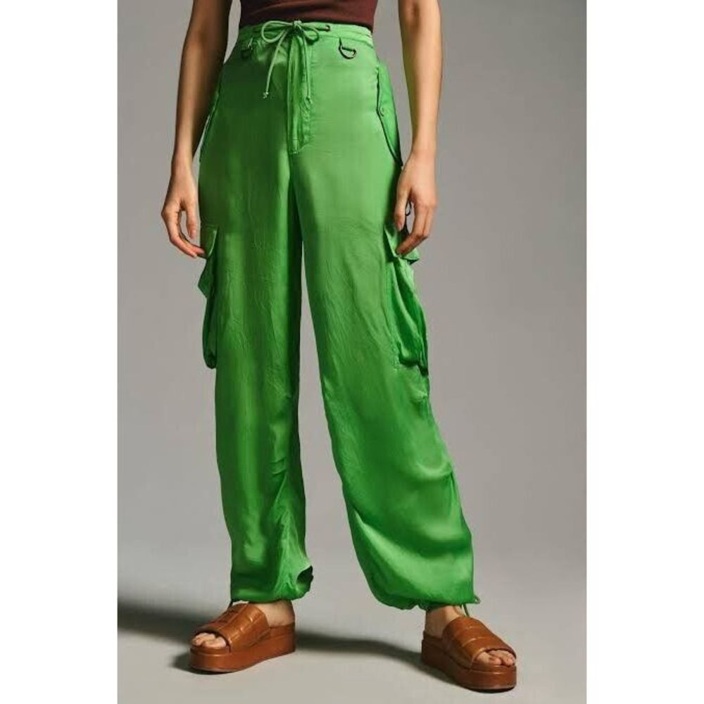 Anthropologie Love The Label Avril Silky Cargo Pants $300 - Picture 2 of 9